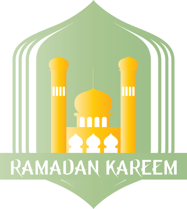 Transparent Ramadan Yellow Logo Green for EID Ramadan for Ramadan