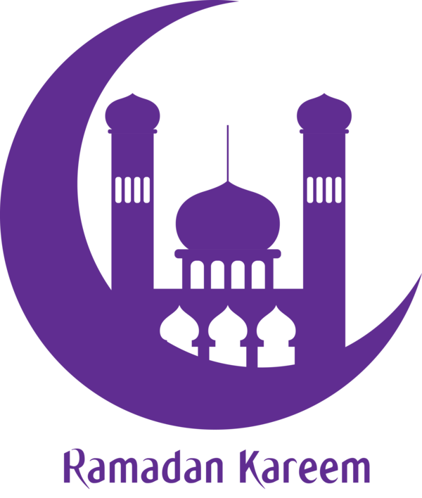 Transparent Ramadan Logo Purple Violet for EID Ramadan for Ramadan