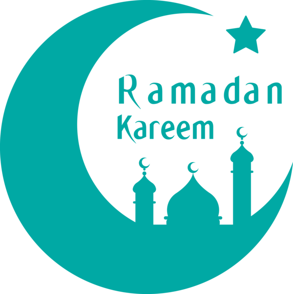 Transparent Ramadan Turquoise Circle for EID Ramadan for Ramadan