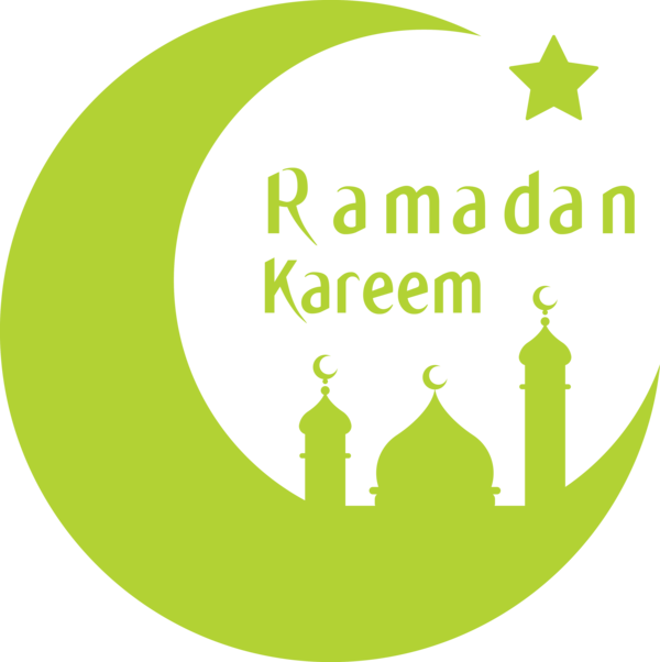 Transparent Ramadan Green Line Circle for EID Ramadan for Ramadan
