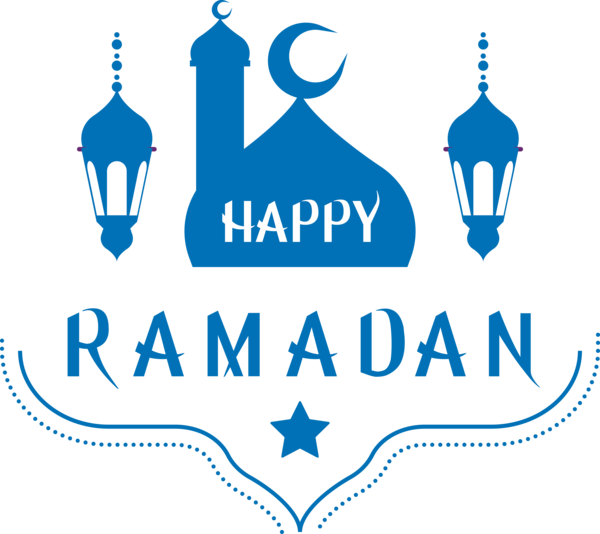 Transparent Ramadan Blue Logo Line for EID Ramadan for Ramadan