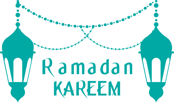 Transparent Ramadan Teal Line Logo for EID Ramadan for Ramadan
