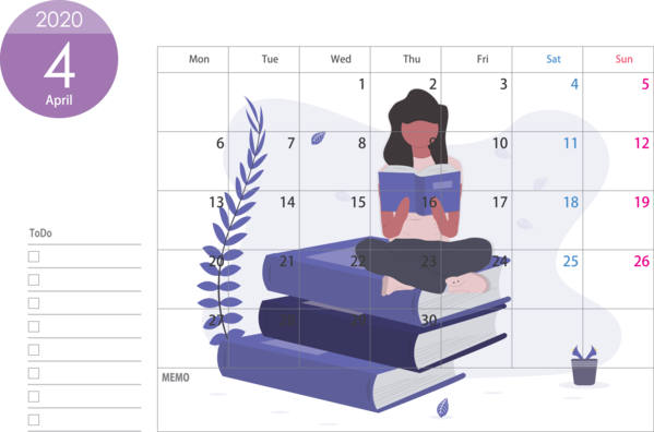Transparent New Year Text Furniture Diagram for Printable 2020 Calendar for New Year
