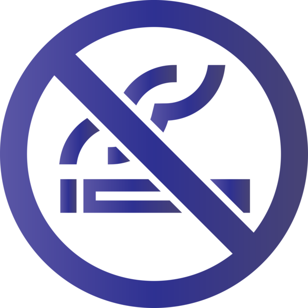 Transparent World No-Tobacco Day Electric blue Sign Symbol for No Tobacco Day for World No Tobacco Day