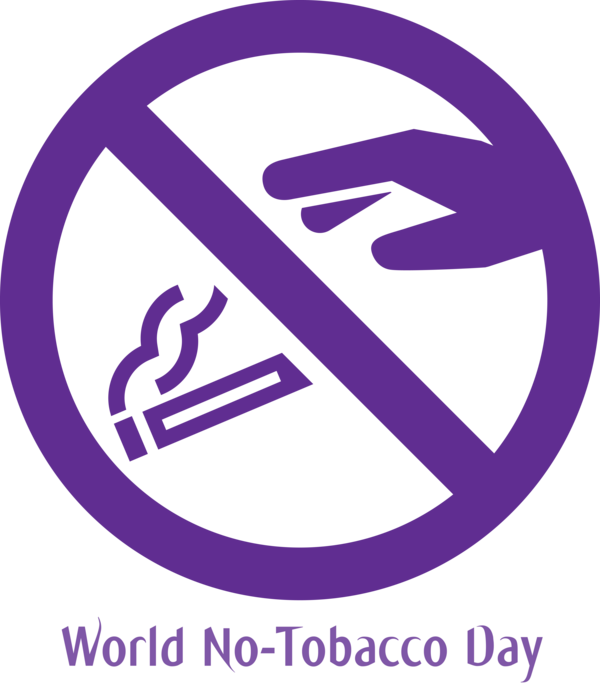Transparent World No-Tobacco Day Logo Violet Purple for No Tobacco Day for World No Tobacco Day