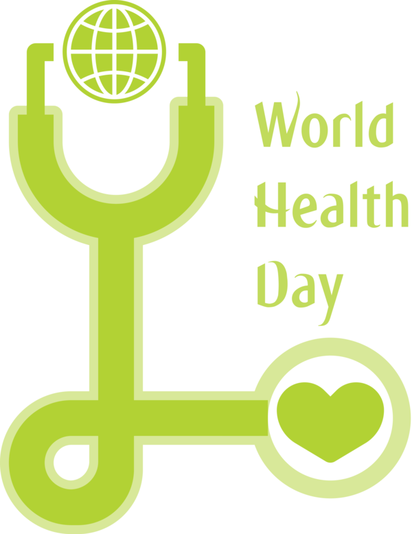 Transparent World Health Day Green Line Font for Health Day for World Health Day