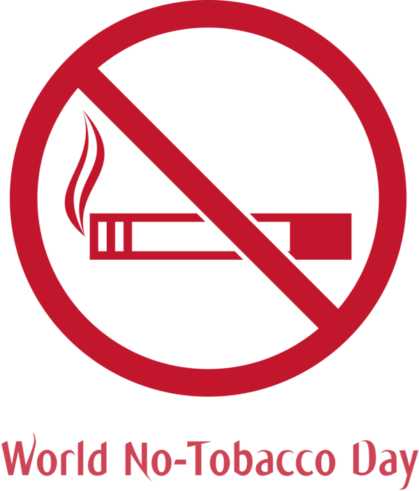 Transparent World No-Tobacco Day Line Logo Font for No Tobacco Day for World No Tobacco Day