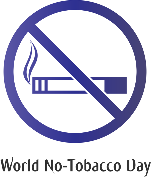 Transparent World No-Tobacco Day Logo Line Font for No Tobacco Day for World No Tobacco Day