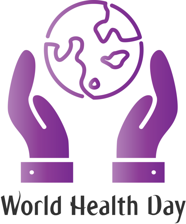 Transparent World Health Day Purple Violet Font for Health Day for World Health Day
