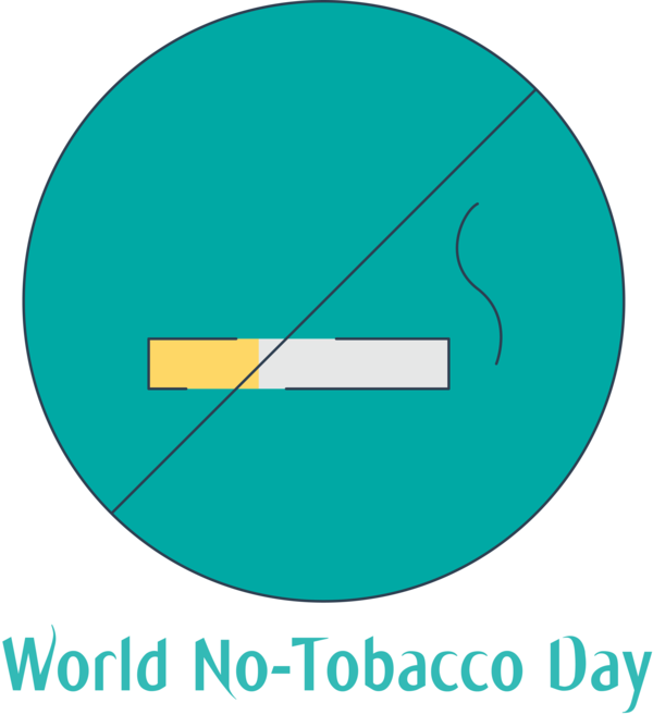 Transparent World No-Tobacco Day Circle Line Diagram for No Tobacco Day for World No Tobacco Day