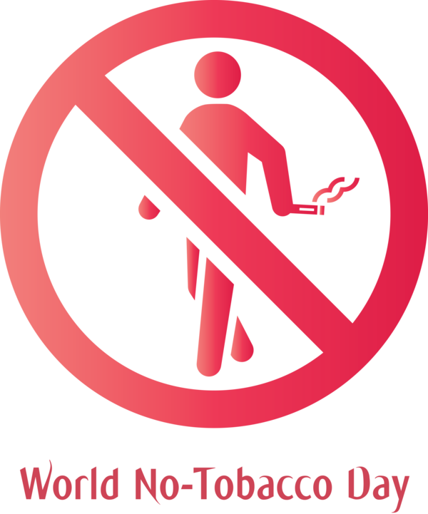 Transparent World No-Tobacco Day Sign Font Line for No Tobacco Day for World No Tobacco Day