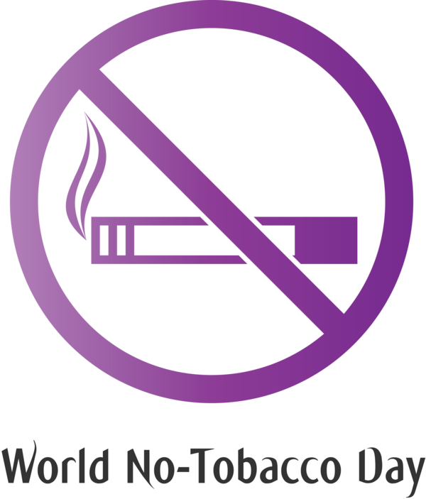 Transparent World No-Tobacco Day Purple Logo Line for No Tobacco Day for World No Tobacco Day