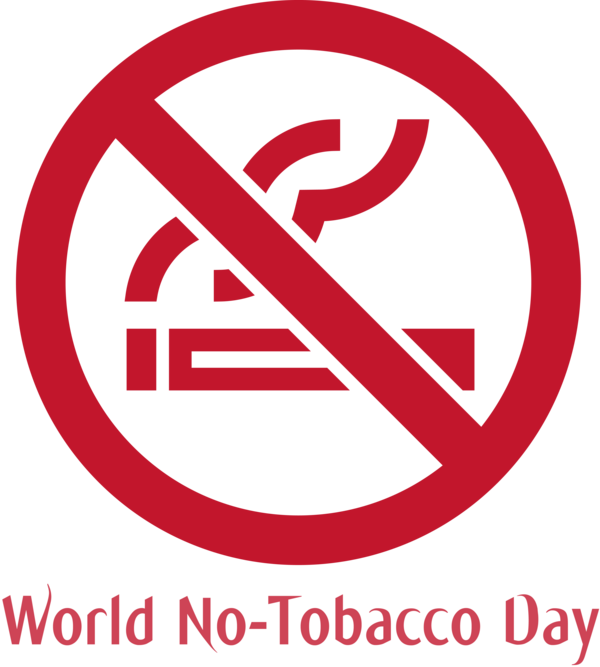 Transparent World No-Tobacco Day Font Logo Line for No Tobacco Day for World No Tobacco Day