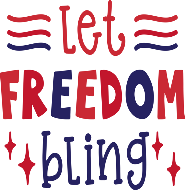 Transparent US Independence Day Font Text Line for Let Freedom Ring for Us Independence Day
