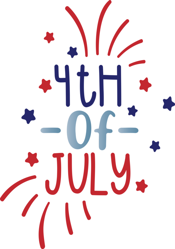 Transparent US Independence Day Text Font Line for 4th Of July for Us Independence Day