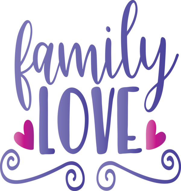 Transparent Family Day Font Text Line for Family Love for Family Day