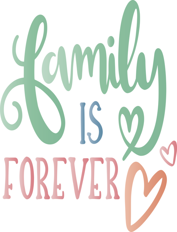 Transparent Family Day Text Font Logo for Family Love for Family Day