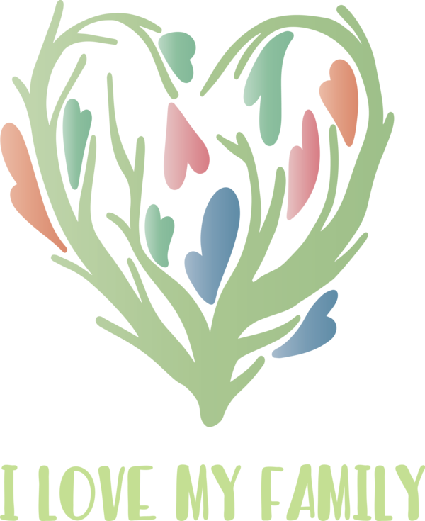 Transparent Family Day Leaf Logo Plant for Family Love for Family Day