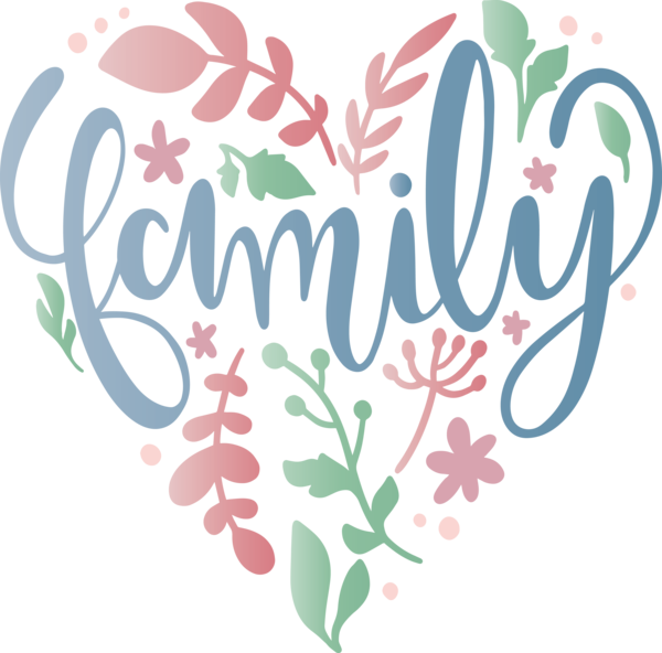 Transparent Family Day Font Text Logo for Family Love for Family Day