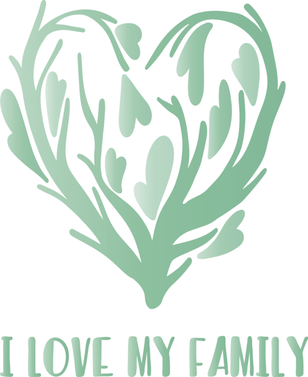 Transparent Family Day Green Leaf Logo for Family Love for Family Day