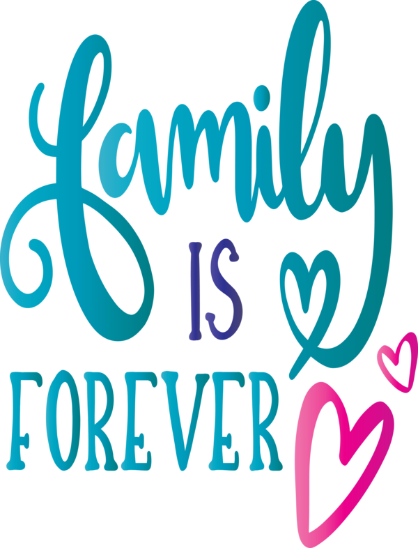 Transparent Family Day Text Font Logo for Family Love for Family Day