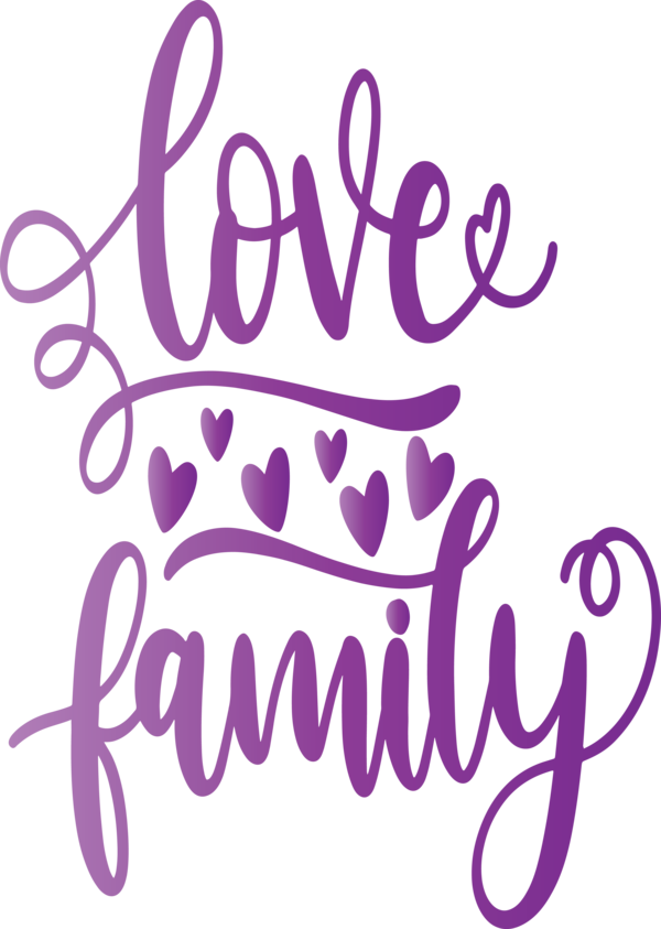 Transparent Family Day Text Font Line for Family Love for Family Day