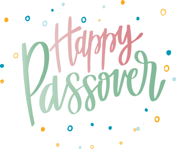 Transparent Passover Font Text Line for Happy Passover for Passover