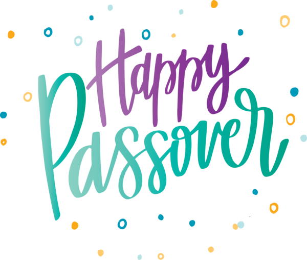 Transparent Passover Font Text Line for Happy Passover for Passover