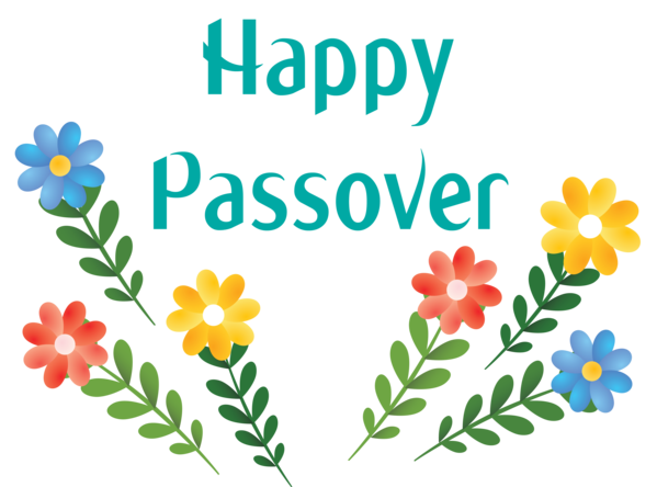 Transparent Passover Plant Flower Font for Happy Passover for Passover