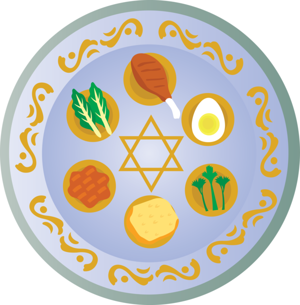 Transparent Passover Dishware Plate Tableware for Happy Passover for Passover