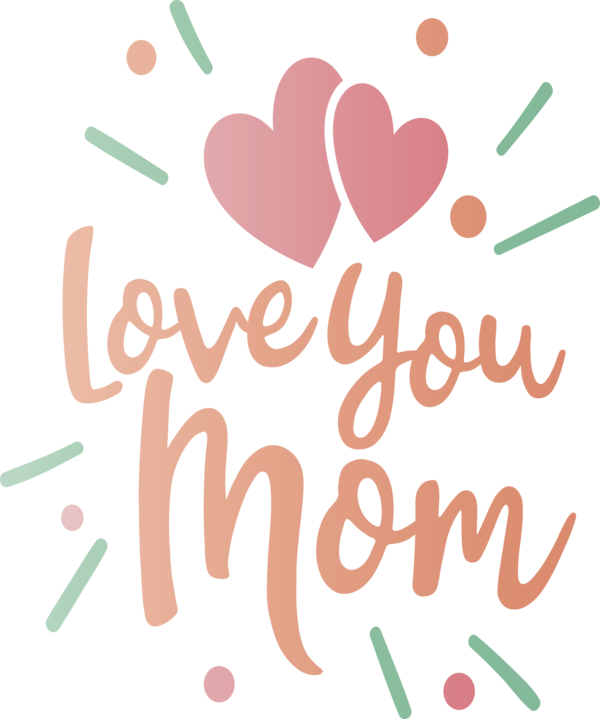 Transparent Mother's Day Font Text Line for Mothers Day Calligraphy for Mothers Day