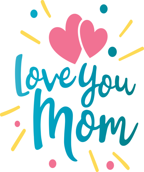 Transparent Mother's Day Text Font Line for Mothers Day Calligraphy for Mothers Day