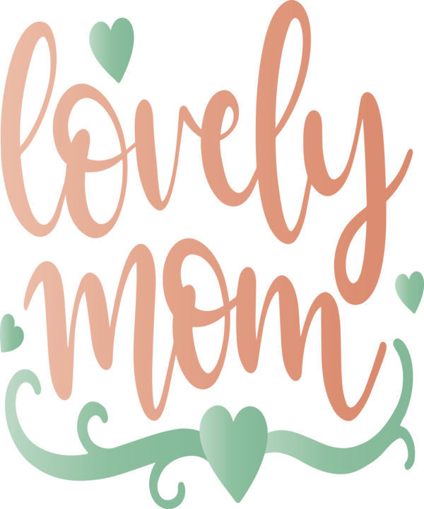 Transparent Mother's Day Text Font for Mothers Day Calligraphy for Mothers Day