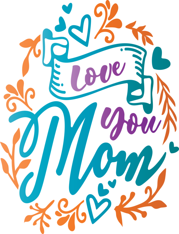 Transparent Mother's Day Text Font Calligraphy for Mothers Day Calligraphy for Mothers Day