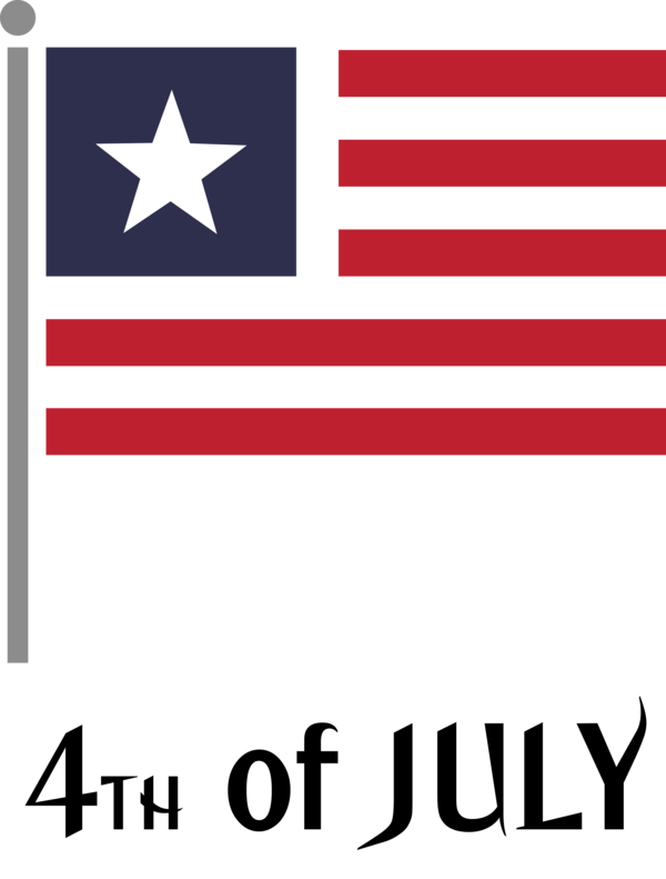 Transparent US Independence Day Flag Line Font for 4th Of July for Us Independence Day