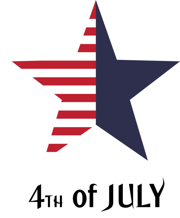 Transparent US Independence Day Logo Font Star for 4th Of July for Us Independence Day