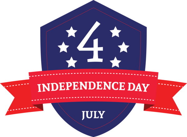Transparent US Independence Day Logo Emblem Label for 4th Of July for Us Independence Day