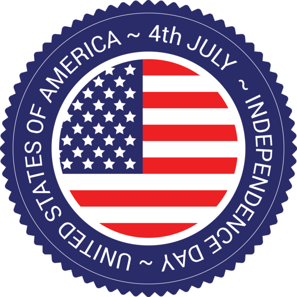 Transparent US Independence Day Logo Emblem Symbol for 4th Of July for Us Independence Day