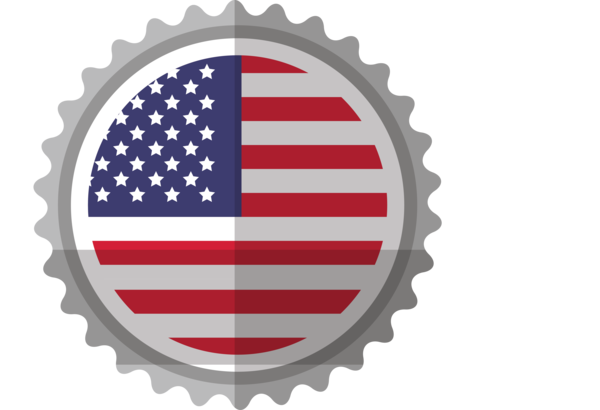Transparent US Independence Day Emblem Logo Flag for 4th Of July for Us Independence Day