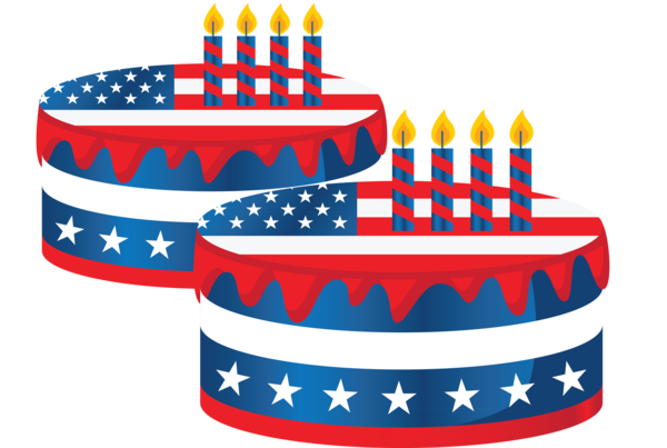 Transparent US Independence Day Birthday candle Baking cup Cake decorating for 4th Of July for Us Independence Day