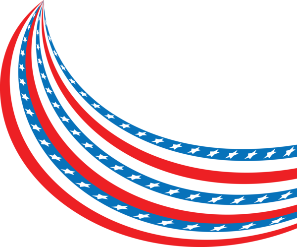 Transparent US Independence Day Line Rim for 4th Of July for Us Independence Day