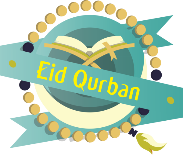 Transparent Eid al-Adha Circle Logo for Eid Qurban for Eid Al Adha
