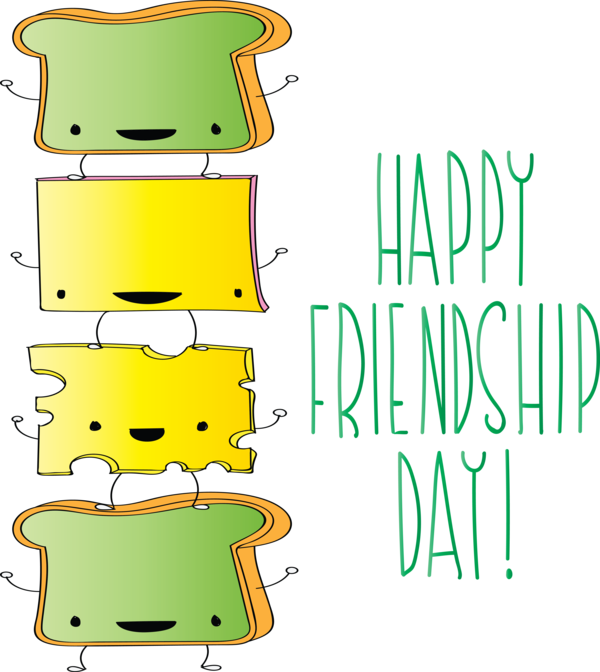 Transparent International Friendship Day Green Yellow Line for Friendship Day for International Friendship Day