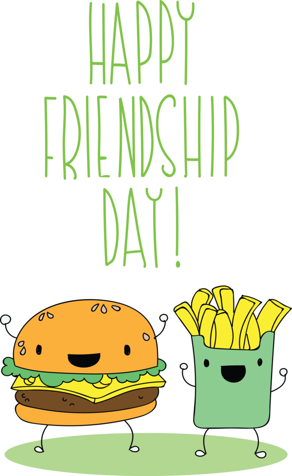 Transparent International Friendship Day Green Junk food Yellow for Friendship Day for International Friendship Day
