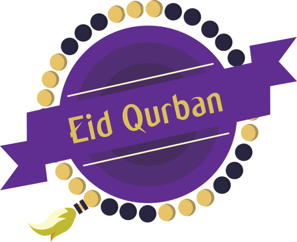 Transparent Eid al-Adha Logo Font Circle for Eid Qurban for Eid Al Adha