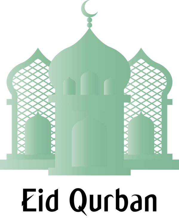 Transparent Eid al-Adha Green Landmark Turquoise for Eid Qurban for Eid Al Adha