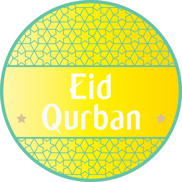 Transparent Eid al-Adha Yellow Circle for Eid Qurban for Eid Al Adha