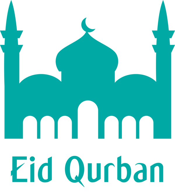 Transparent Eid al-Adha Landmark Mosque Line for Eid Qurban for Eid Al Adha