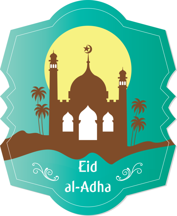 Transparent Eid al-Adha Green Landmark Logo for Eid Qurban for Eid Al Adha