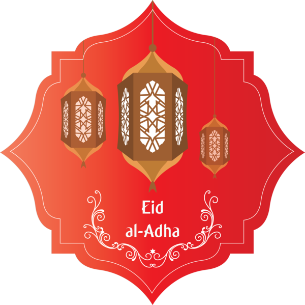 Transparent Eid al-Adha Emblem Logo Font for Eid Qurban for Eid Al Adha